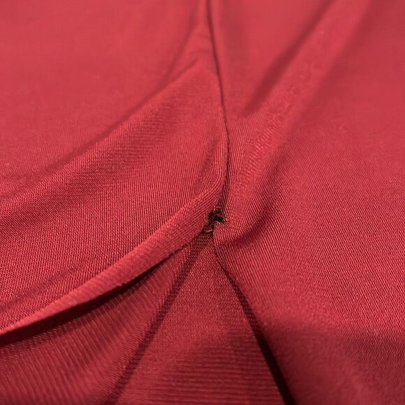 LUSH NWT high front slit slip dress burgundy - small - Picture 8 of 9